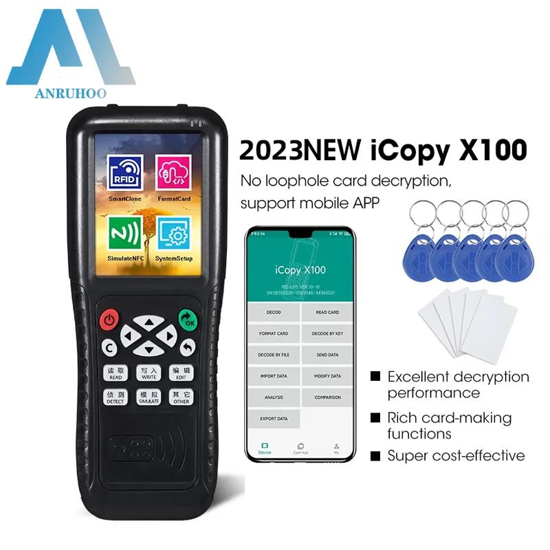 2023 Icopy X100 Ʈ 125khz Ű α׷, 13.56mhz NFC Ʈ Ĩ  , IC ID  ۼ ȣȭ 